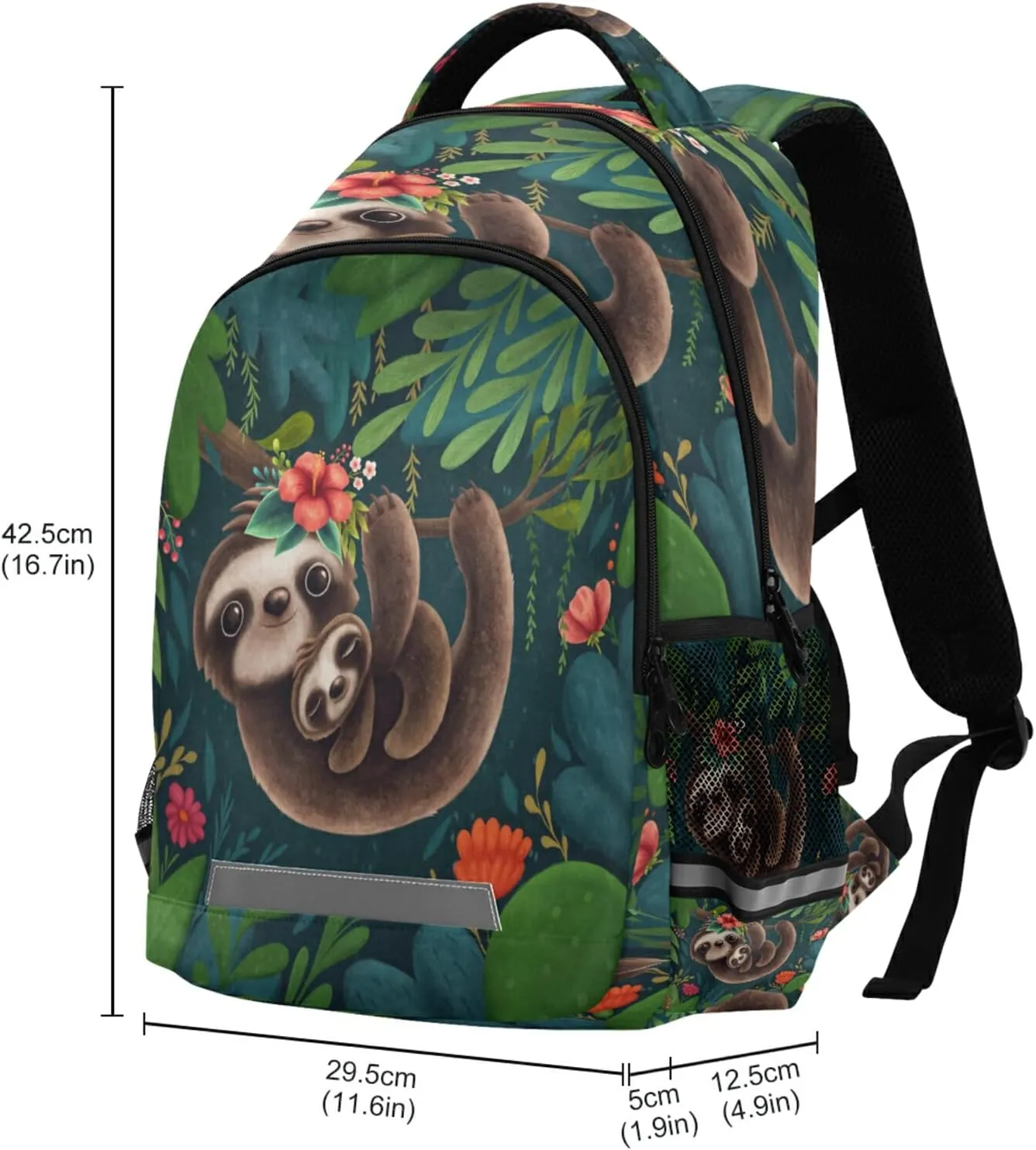 MNSRUU Sloth School Backpack for Kids 5-13 yrs,Sloth Backpack Kindergarten School Bag