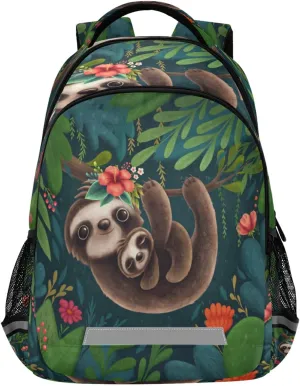MNSRUU Sloth School Backpack for Kids 5-13 yrs,Sloth Backpack Kindergarten School Bag