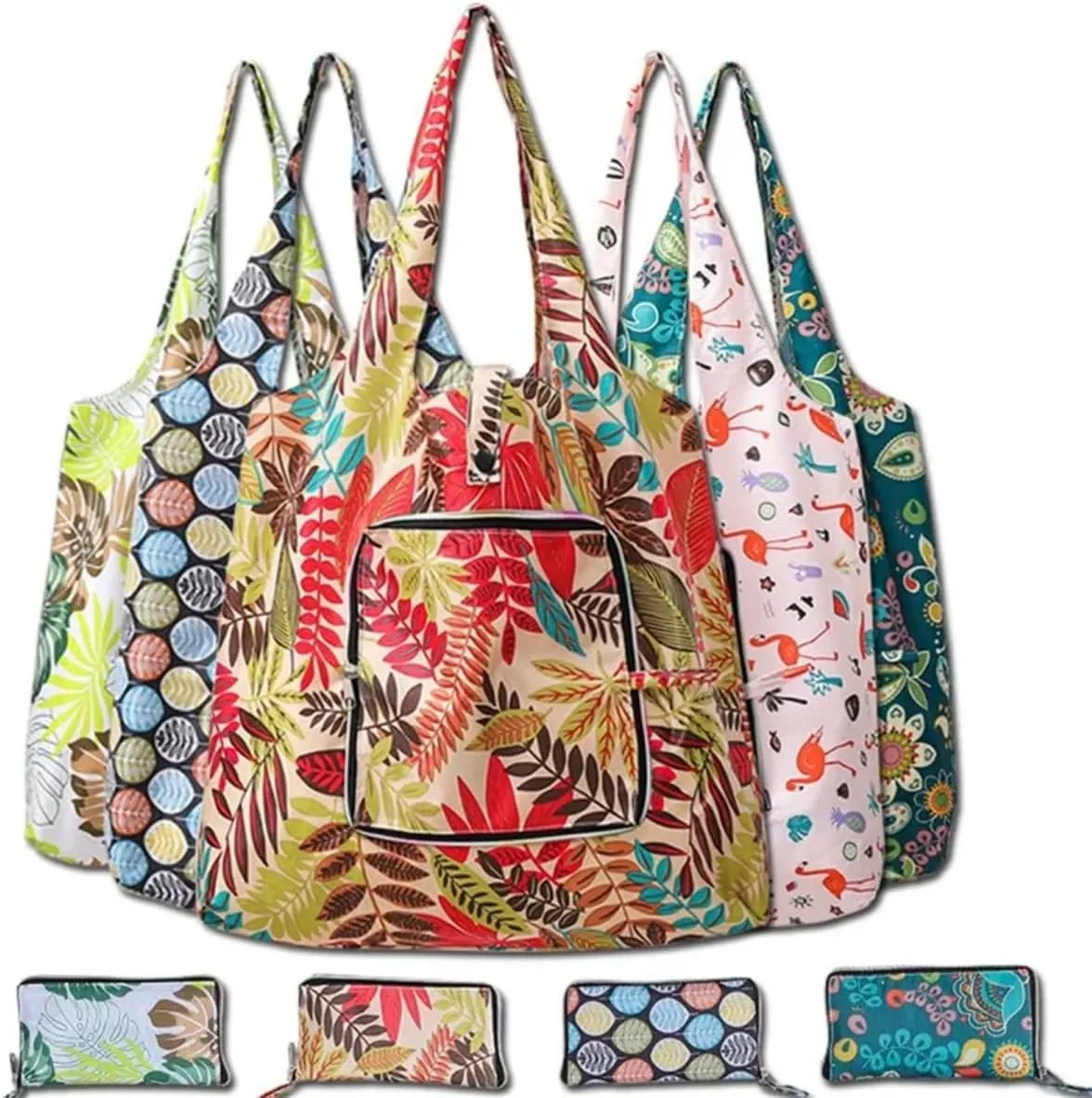 MOLERFO Floral Printed Casual Tote Designer Female Handbags Single Shoulder Shopping Bags Daily Use Women Canvas Beach Bag
