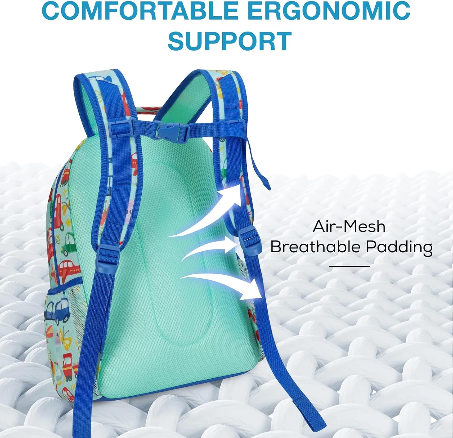 mommore Kids Backpack for Boys Girls Preschool Kindergarten Backpacks Lightweight Elementary School Bookbag with Lunch Box Set