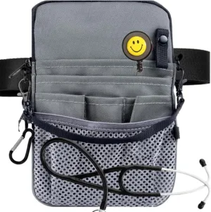 MOMOZEE nurse fanny pack, nursing fanny pack,nurse waist pouch, nurse organizer belt,nurse tool belt, nurse hip bag (gray)