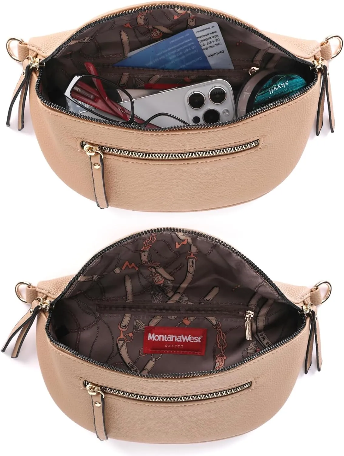 Montana West Crossbody Bags for Women Bum Bag Sling Purse with Adjustable Strap