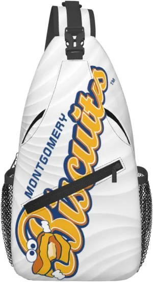 Montgomery Biscuits Crossbody Backpack Chest Shoulder Bag Lightweight One Strap Travel Hiking Daypack