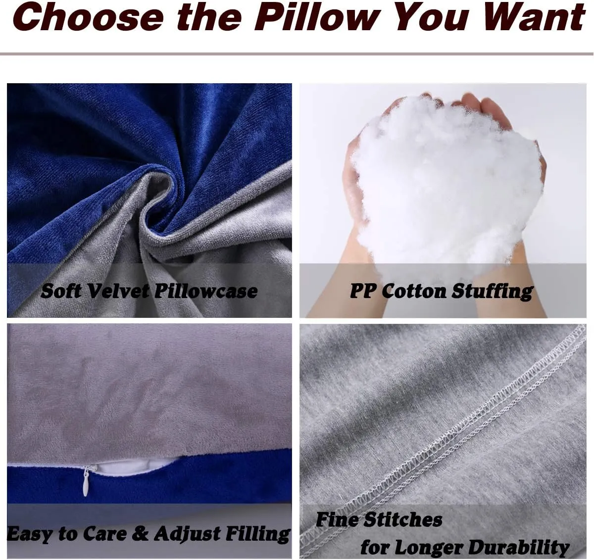 MOON PINE U Shaped Pregnancy Pillow, Maternity Full Body Pillow for Back, Legs and Belly Support, Sleeping Pillow for Pregnant Women and Side Sleepers with Removable Cover (Blue Grey)