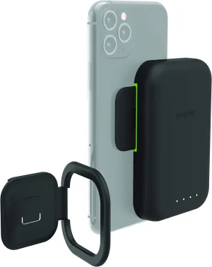 mophie Juice Pack Connect Compact - containing a Portable 3,000mAh Battery with Dual Purpose Stand - Made for Qi-Enabled Smartphones - Black