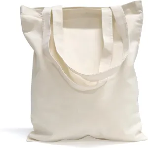 Morcheiong 6 Pack Cotton Tote Bag Blank Canvas Bag Reusable Grocery Shopping Bags, Suitable for DIY Craft, Grocery, Shopping, Drawing, Promotion, Gift, Advertising, Activity