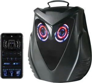 Motorcycle Backpack for Men, LED Backpack With DIY Programmable Full Color Screen, Hard Shell Large Capacity Waterproof Helmet Bag Laptop Backpack(Black)