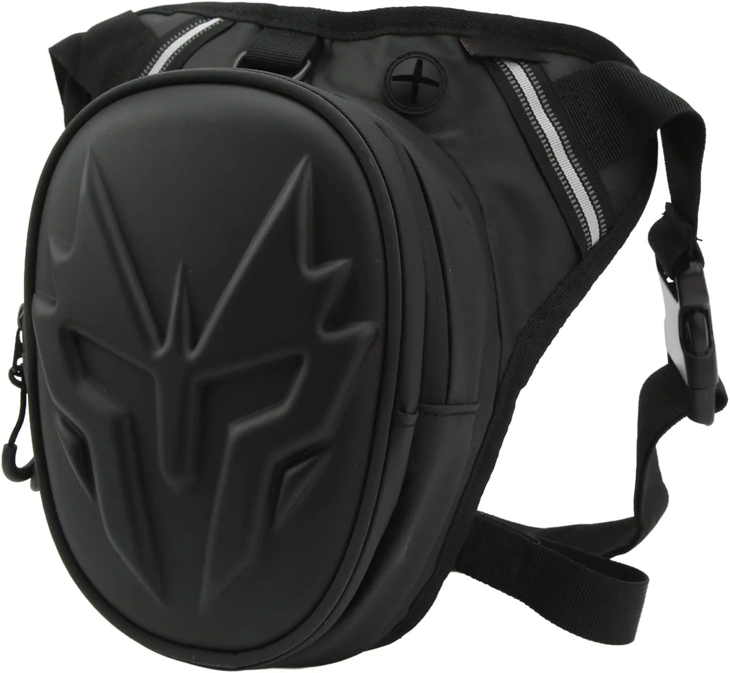 Motorcycle Drop Leg Bag, Outdoor Waist Pack for Men Women, PVC Matte Thigh Waist Bum Hip Fanny Belt Bag, Multifunctional Thigh Packs for Ourdoor (Matte Black)
