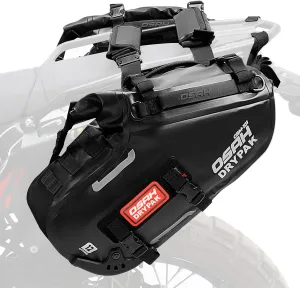 Motorcycle Saddle Bags, Waterproof Durable Saddlebags 24L(12L*2), Large Capacity Anti-Vibration Pannier Bags, Ideal Luggage Bag for Adventure and Sport Motorcycle Racks, 1 Pair