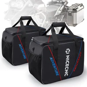 Motorcycle Side Case Inner Bag Left Right, 46L Expandable Motorcycle Luggage Pannier Inner Bag with Foot Pad, Compatible with BMW R1200GS R1250GS ADV LC 2004-2022 F850GS F750GS F700GS F800GS