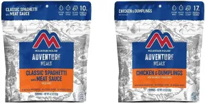 Mountain House Classic Spaghetti with Meat Sauce   Chicken & Dumplings | Freeze Dried Backpacking & Camping Food |2 Servings Each