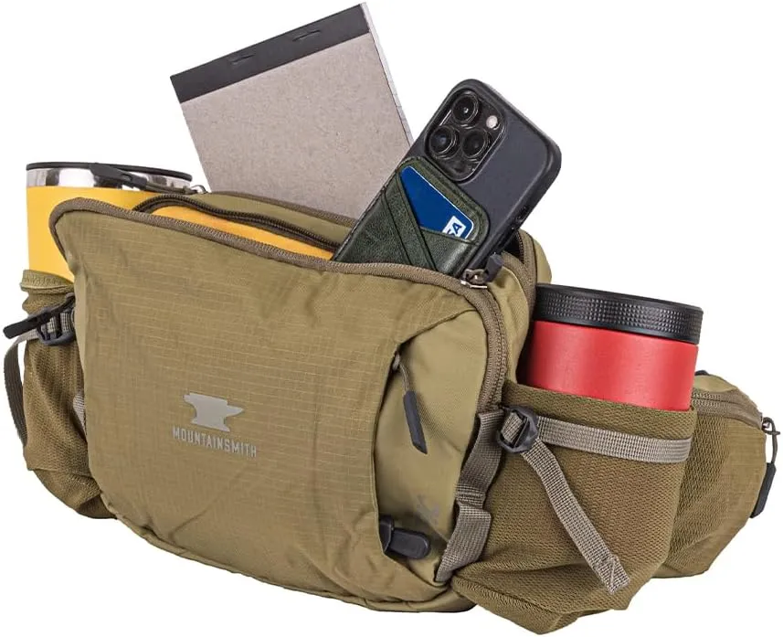 Mountainsmith Epic Lumbar Small Waist and Fanny Pack, Running, Hiking, Cycling, Travel, and Outdoor Sport Activities with Dual Water Bottle Pockets, Olive Green