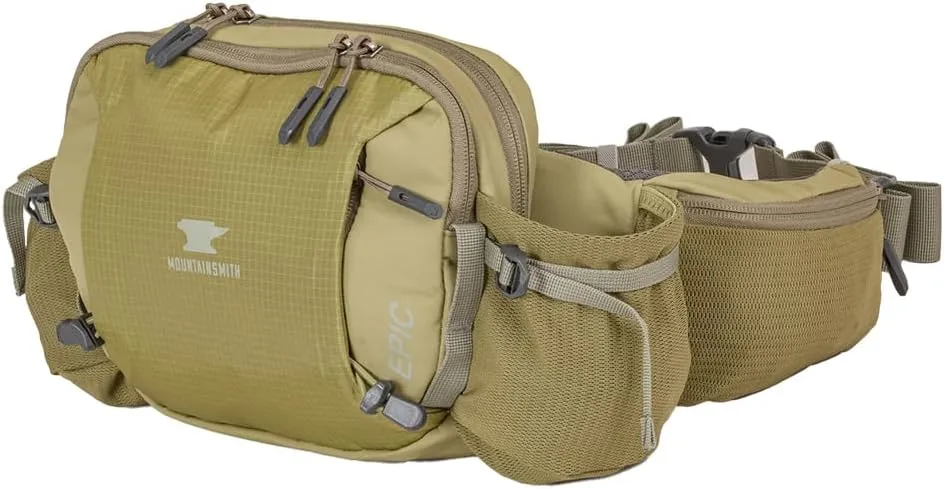 Mountainsmith Epic Lumbar Small Waist and Fanny Pack, Running, Hiking, Cycling, Travel, and Outdoor Sport Activities with Dual Water Bottle Pockets, Olive Green