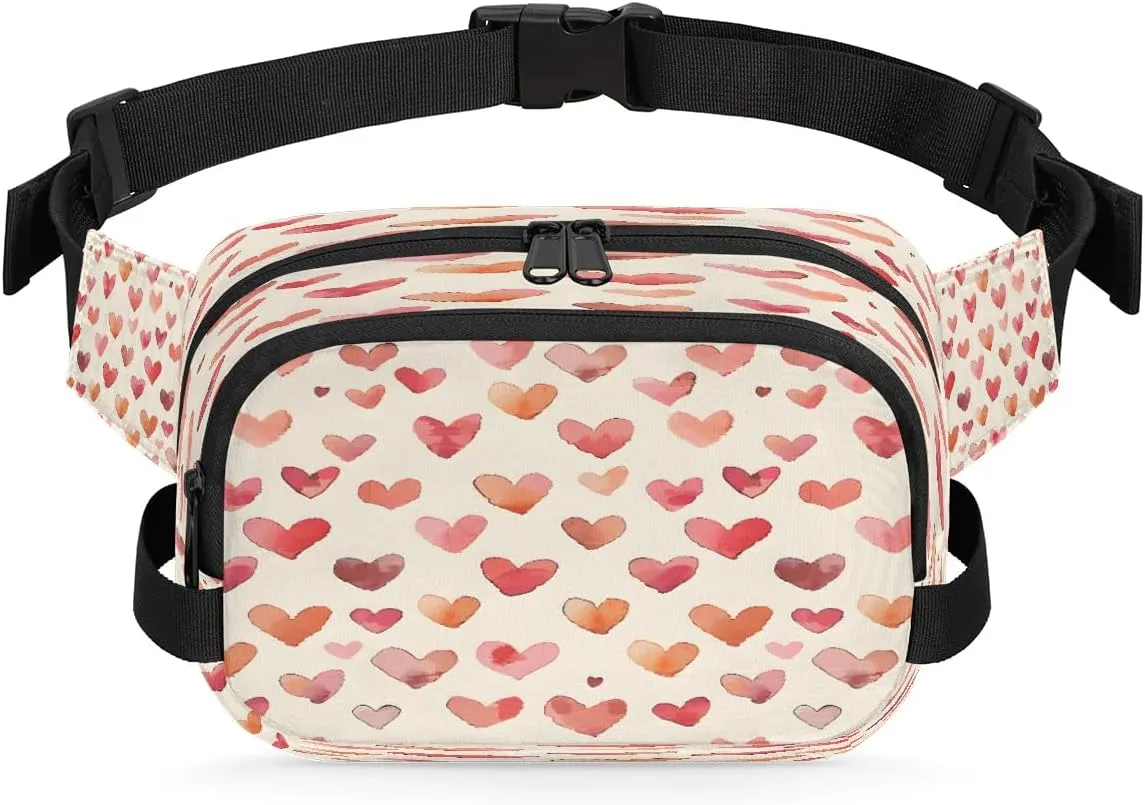 Multielement Art Print Cool Fanny Packs for Women Men Waterproof Waist Bag with Adjustable Strap Belt Bag for Travel Running Hiking