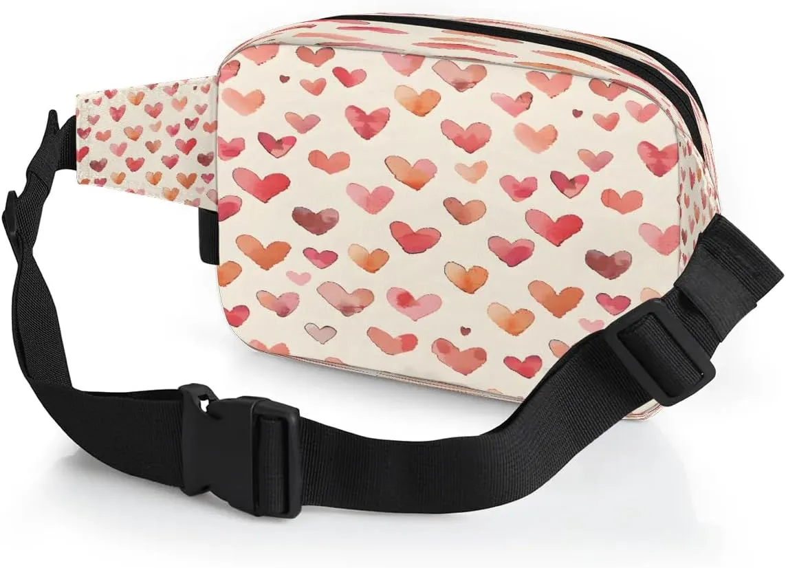 Multielement Art Print Cool Fanny Packs for Women Men Waterproof Waist Bag with Adjustable Strap Belt Bag for Travel Running Hiking