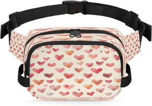 Multielement Art Print Cool Fanny Packs for Women Men Waterproof Waist Bag with Adjustable Strap Belt Bag for Travel Running Hiking