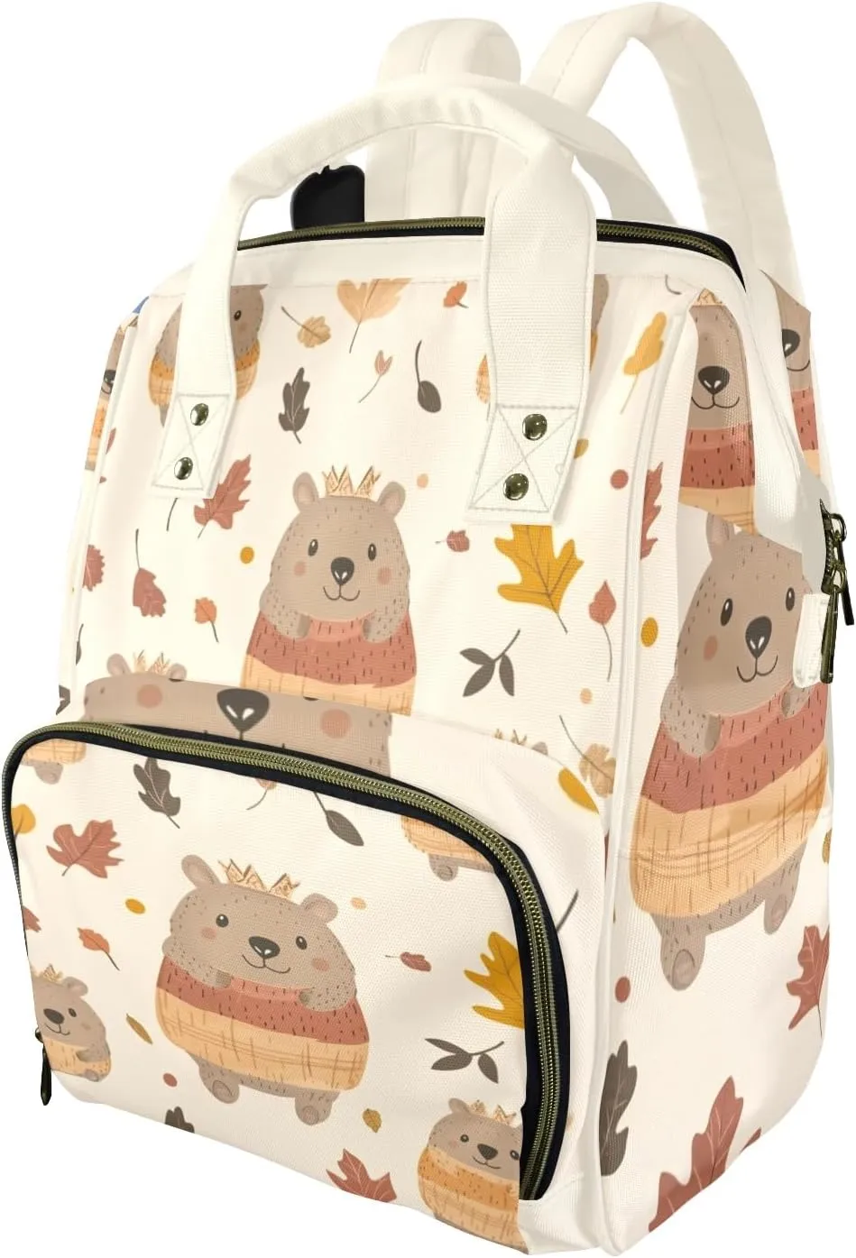 Multifunction Diaper Changing Backpacks with Insulated Pockets,Large Capacity Big and small capybara and deciduous Laptop Backpack Travel Backpack Diaper Bag for Moms and Dads,Waterproof