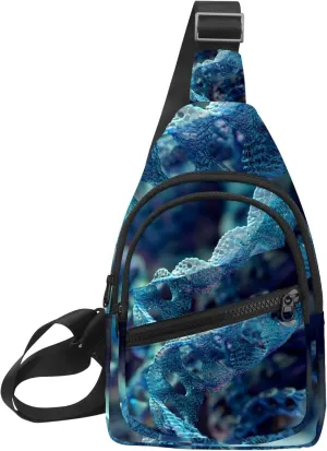 Multiple DNA strings (3) Crossbody Bag with Adjustable Shoulder Strap, Shoulder Bag for Men and Women Sling Backpack for Travel, Cycling, Work, Sport