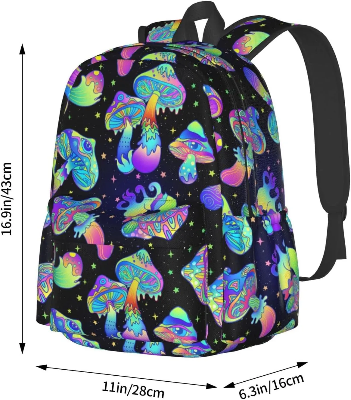Mushroom Backpack 16 Inches Lightweight Travel Laptop Backpack