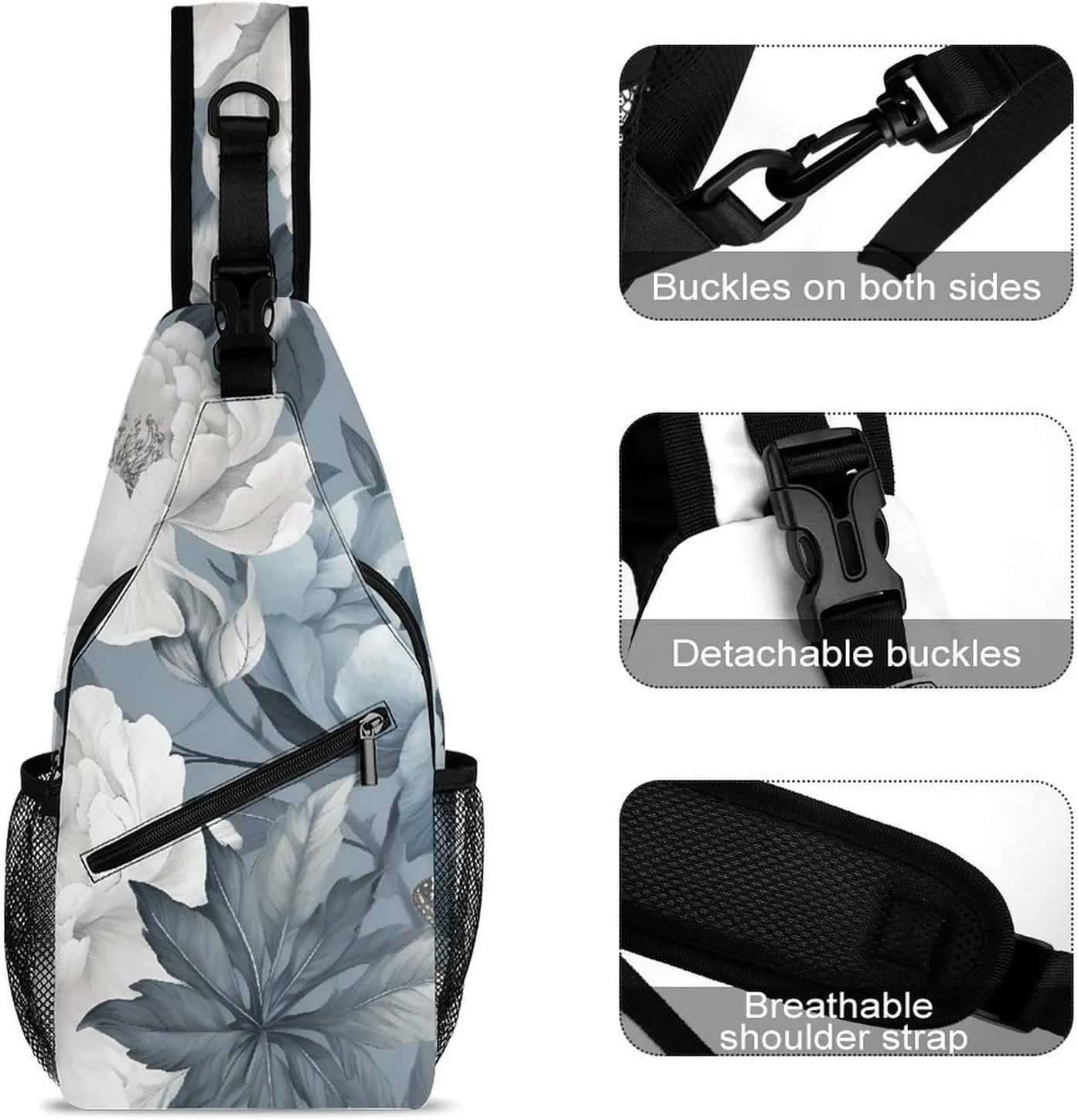 Mustard Yellow And Brown Sling Bag Lightweight Crossbody Chest Pack Travel Shoulder Bag with Adjustable Strap