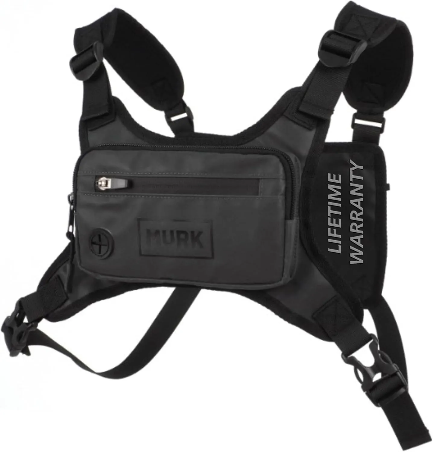 MVRK Water Resistant Chest Pack - Running Vest for Workouts, Running Phone Holder Extra Storage, Lightweight Running Pack