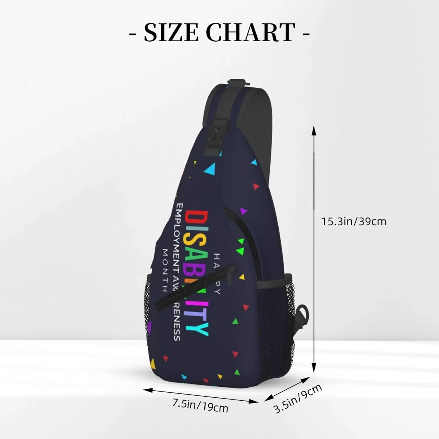 National Disability Employment Awareness Month Crossbody Backpack Dachshunds Dog Chest Bag Lightweight One Strap Backpack Multipurpose Travel Hiking For Men Women