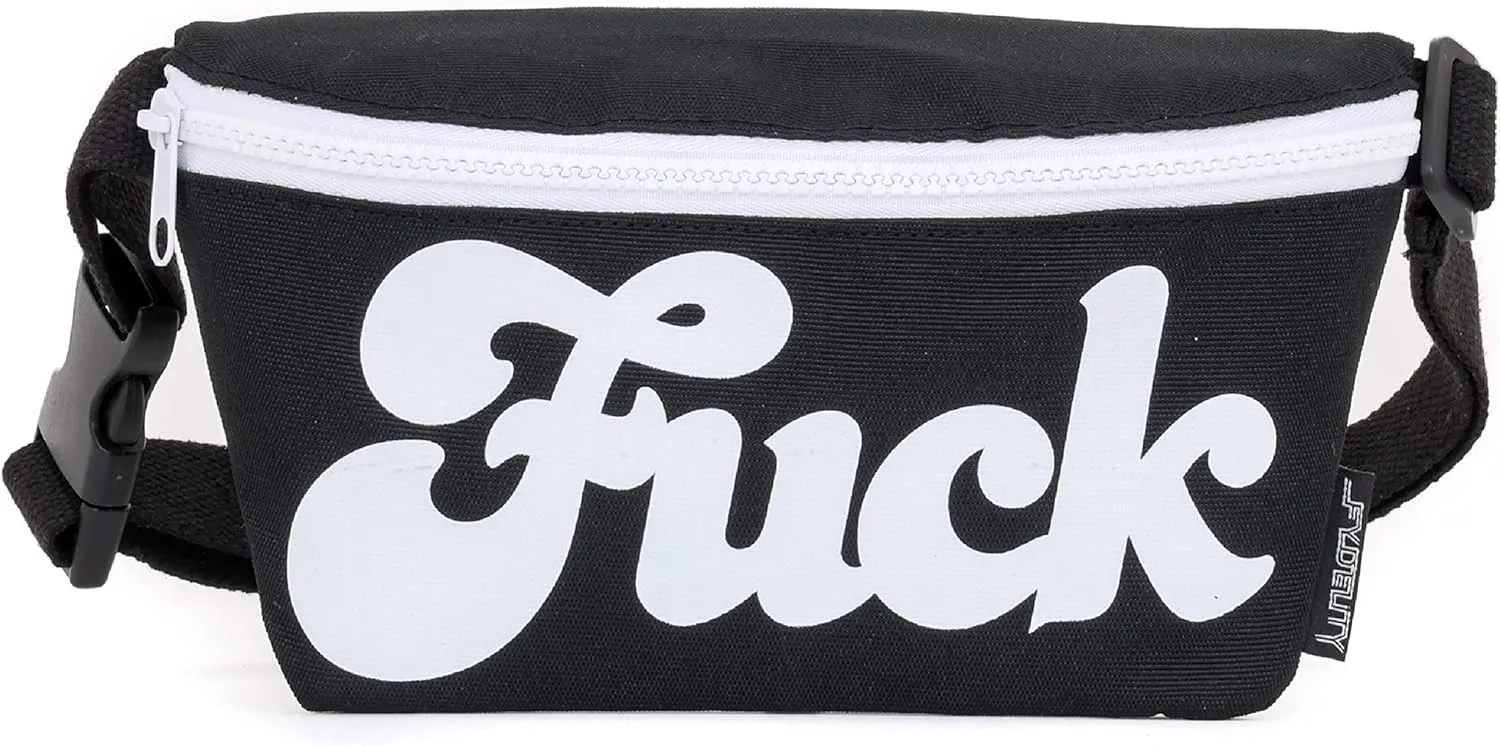 NC-17 90s Black Fanny Pack Crossbody Bags for Women Festival Bag Small Fanny Packs for Women Fashionable Concert Rave Accessories Crazy Fanny Pack for Men Womens Fashion Waist