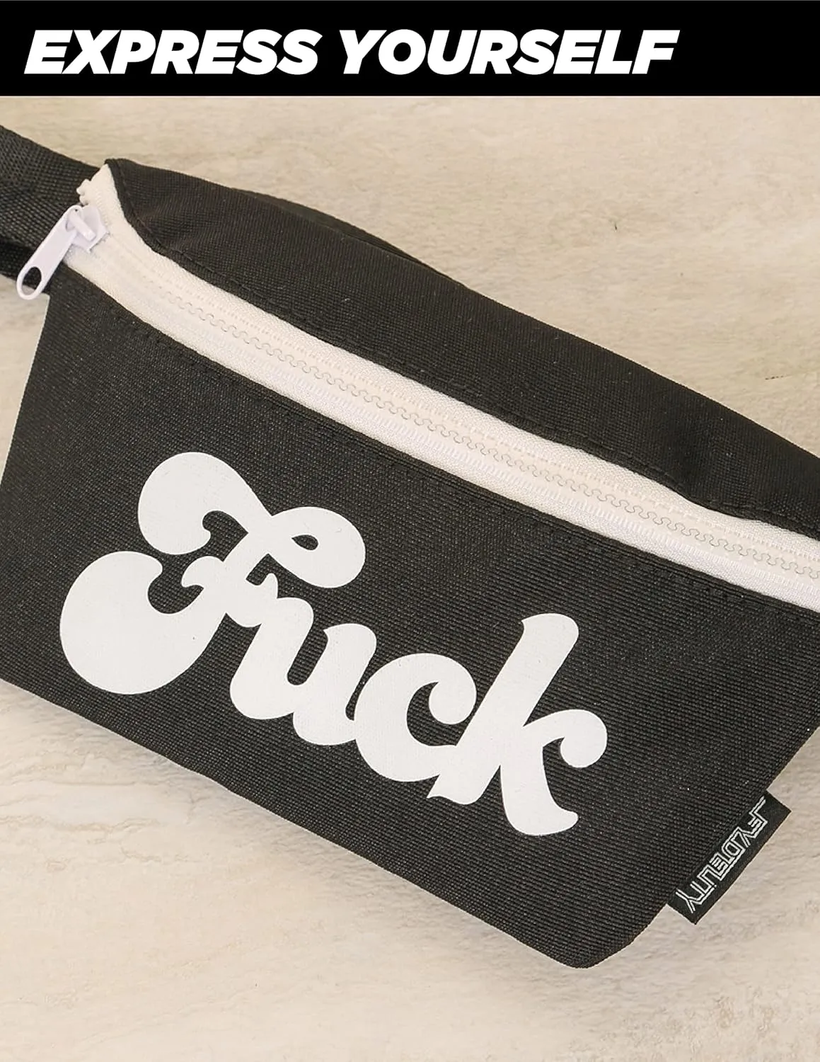 NC-17 90s Black Fanny Pack Crossbody Bags for Women Festival Bag Small Fanny Packs for Women Fashionable Concert Rave Accessories Crazy Fanny Pack for Men Womens Fashion Waist