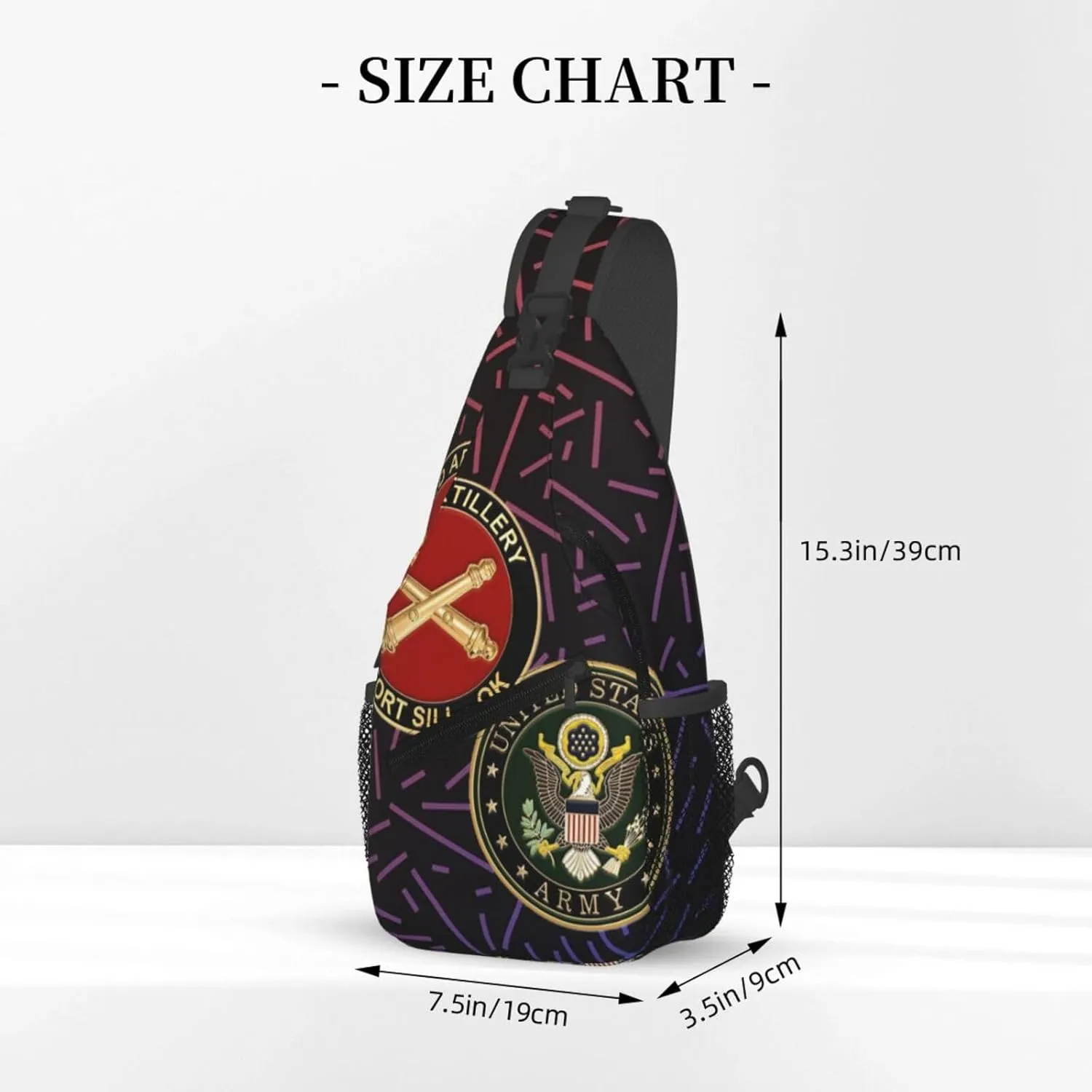 New A-rmy Field Artillery Fort Sill Ok Small Crossbody Backpack Sling Bag For Men Women Mini One Shoulder Chest Bags Gym Sport Travel Hiking Daypack