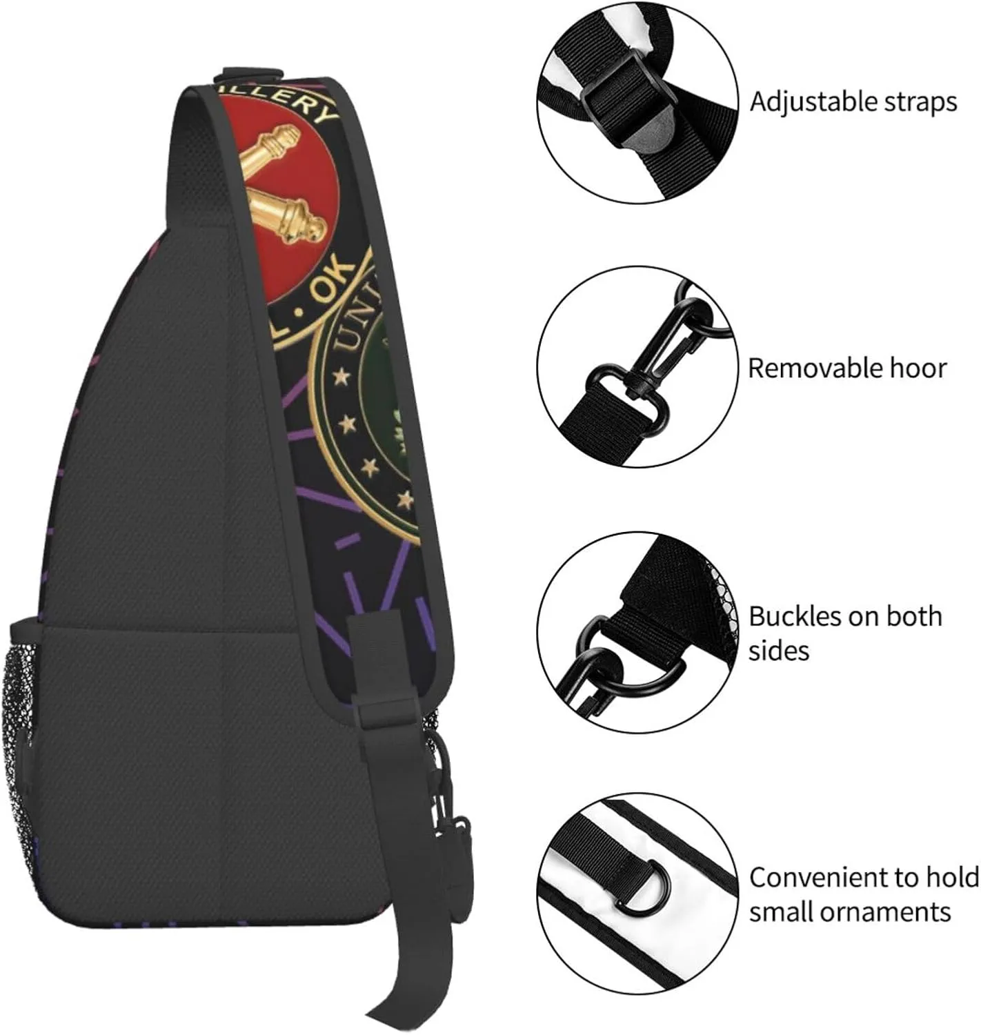 New A-rmy Field Artillery Fort Sill Ok Small Crossbody Backpack Sling Bag For Men Women Mini One Shoulder Chest Bags Gym Sport Travel Hiking Daypack