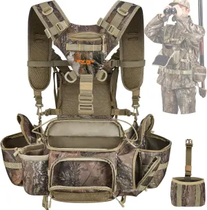 NEW VIEW Hunting Fanny Waist Pack for Men, Camo Waist Pack for Hunter, Fanny Hunting Backpack with Rifle & Bow Holder