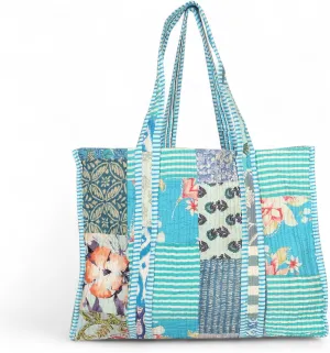 New Womens Handbags Quilted Tote Bags Vintage Patchworke Floral Printed Handbag