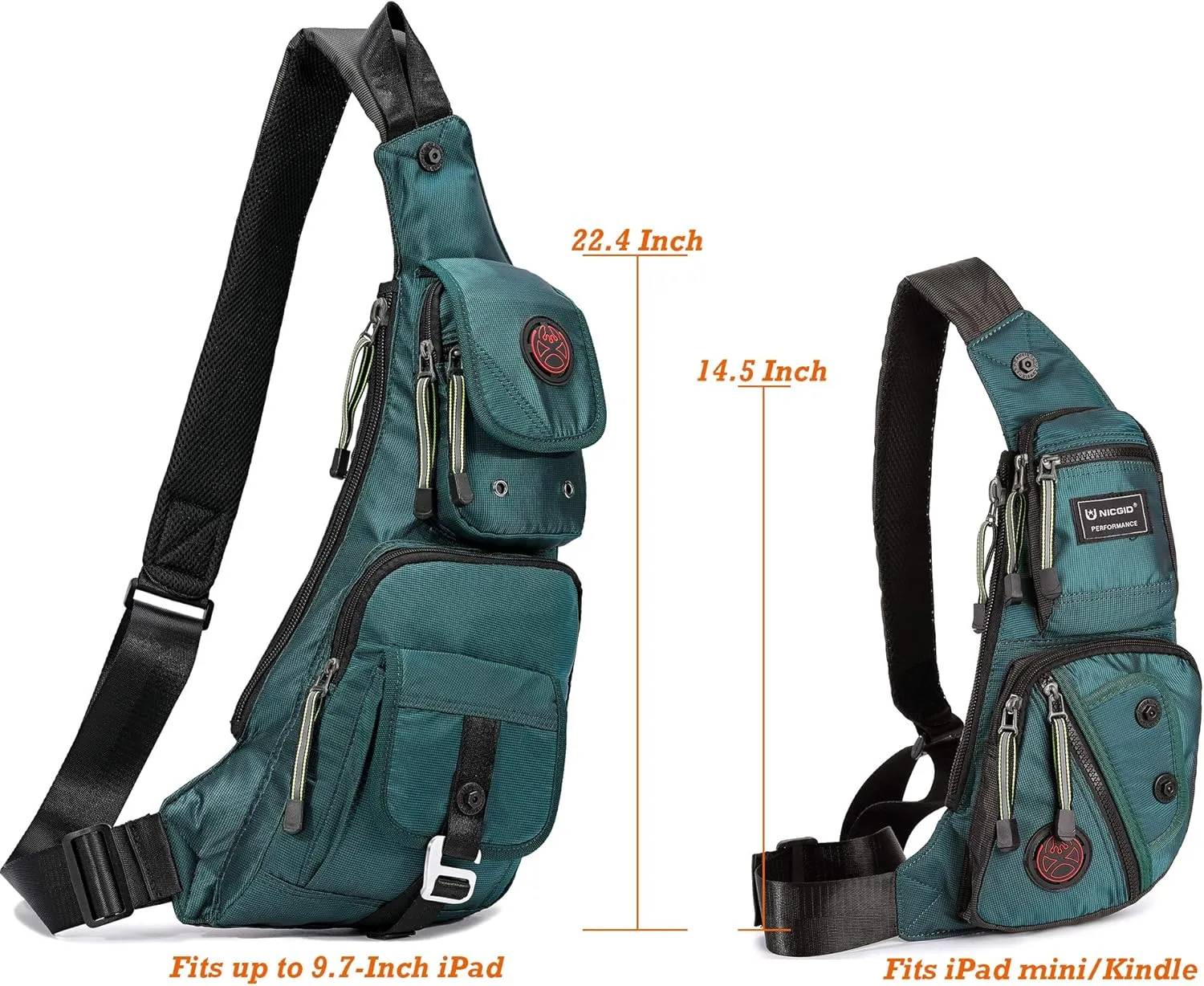 NICGID Sling Bag Chest Shoulder Backpack Crossbody Bags Casual Daypack for Men Women