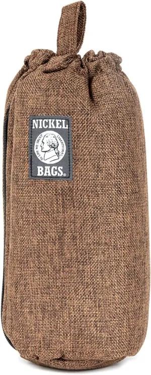 Nickel Bags Padded Drawstring Duffle Tube | Heavy Duty Duffle Bag with Protective Hemp Exterior for (10 Inch, Brown)