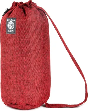 Nickel Bags Padded Drawstring Duffle Tube | Heavy Duty Duffle Bag with Protective Hemp Exterior for (14 Inch, Red)