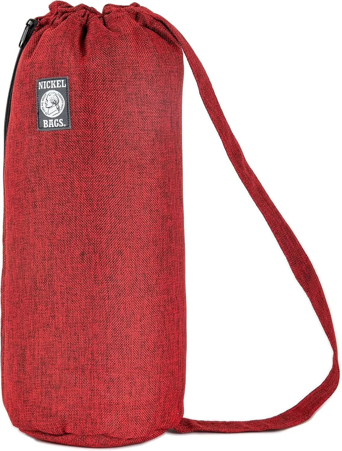 Nickel Bags Padded Drawstring Duffle Tube | Heavy Duty Duffle Bag with Protective Hemp Exterior for (18 Inch, Red)
