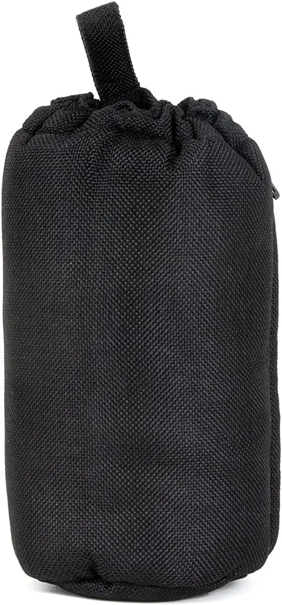 Nickel Bags Padded Drawstring Duffle Tube | Heavy Duty Duffle Bag with Protective Hemp Exterior for (8 Inch, Black)