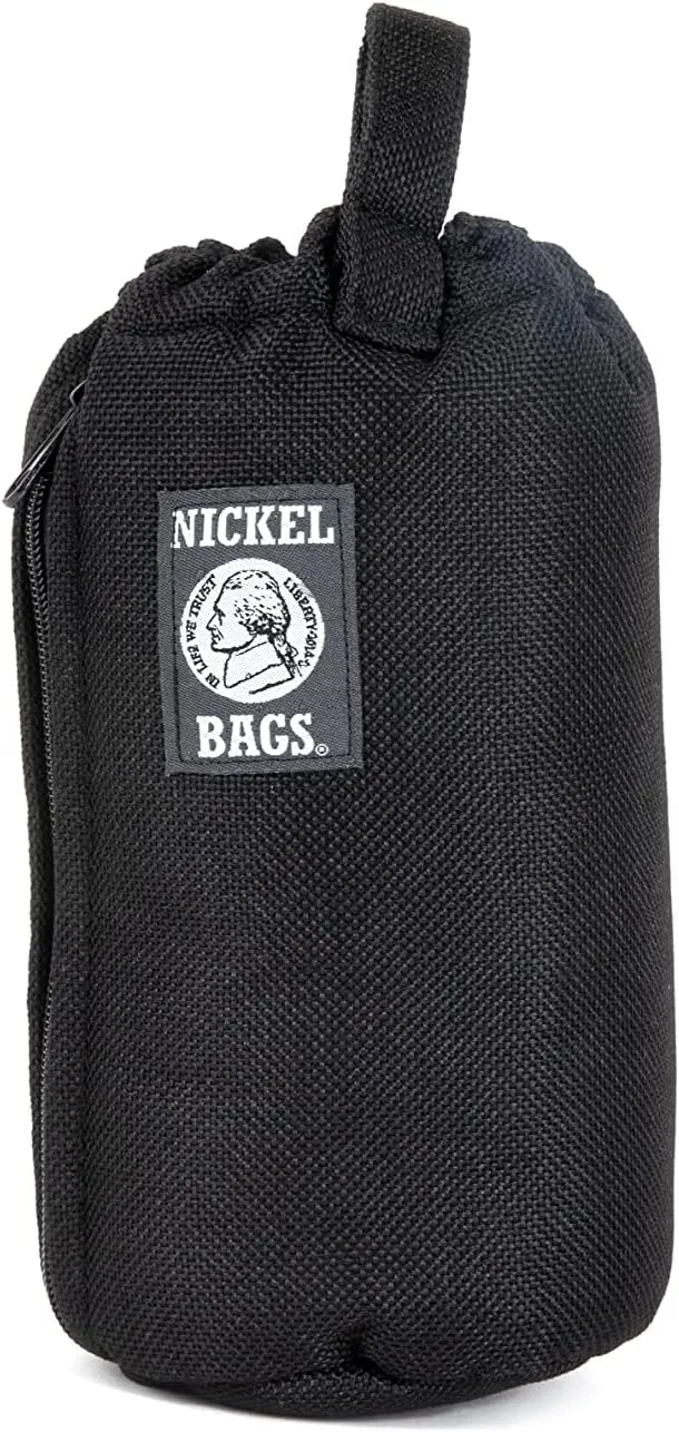 Nickel Bags Padded Drawstring Duffle Tube | Heavy Duty Duffle Bag with Protective Hemp Exterior for (8 Inch, Black)