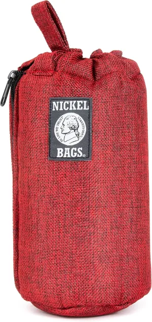 Nickel Bags Padded Drawstring Duffle Tube | Heavy Duty Duffle Bag with Protective Hemp Exterior for (8 Inch, Red)