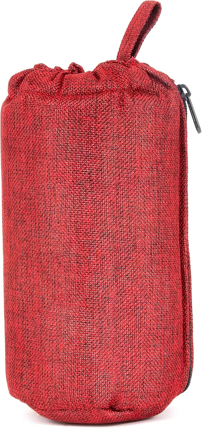 Nickel Bags Padded Drawstring Duffle Tube | Heavy Duty Duffle Bag with Protective Hemp Exterior for (8 Inch, Red)