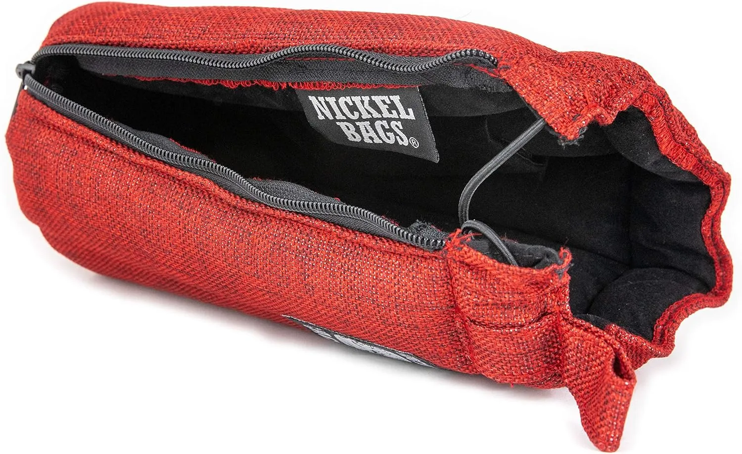 Nickel Bags Padded Drawstring Duffle Tube | Heavy Duty Duffle Bag with Protective Hemp Exterior for (8 Inch, Red)