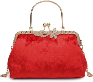 NICOLE & DORIS Women Clutch Purses Ladies Evening Bag Velvet Handbag Party Bag Prom Wedding Bag