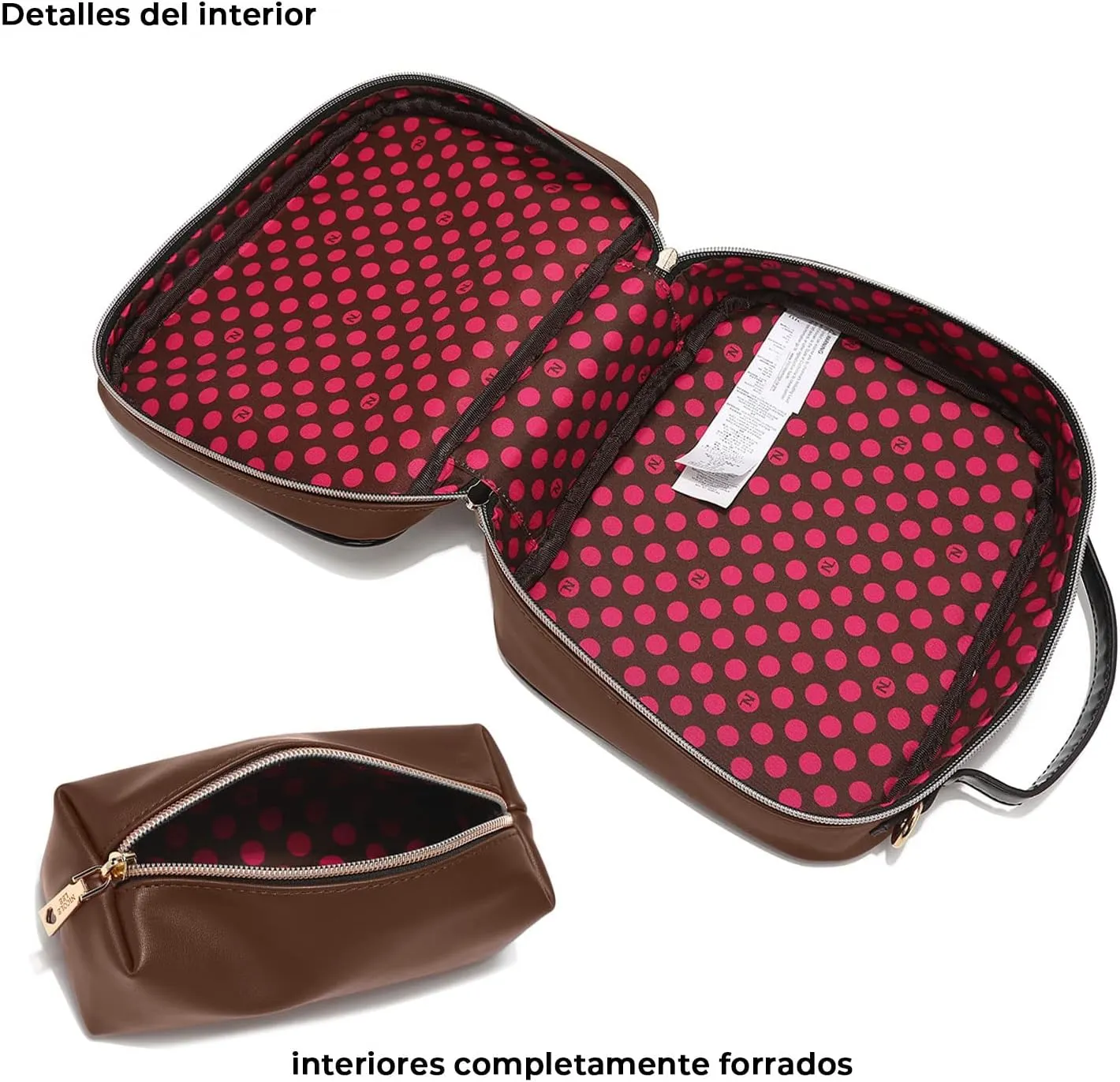 Nicole Lee Travel Handbag Crossbody Set with 3 Fashion Print Makeup Pouches, Women's Cosmetic Toiletry Organizer (Paris Fashion Week)