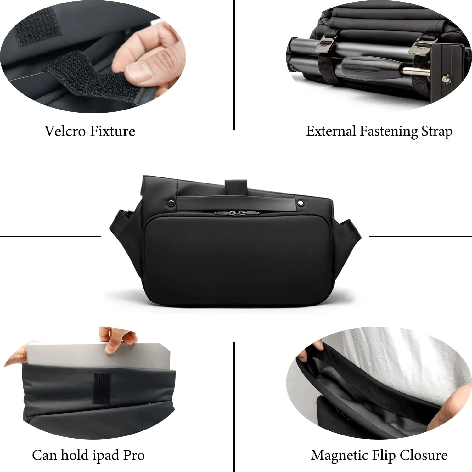 NIID Sling Bag,Crossbody Bag for Men,Expandable Sling Bag Stylish,Waterproof Small Backpack Men,Multipurpose Chest Bag,Shoulder Backpack for Travel Work