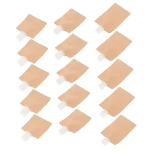 NOLITOY 15pcs Portable Refillable Travel Pouches for Liquids Durable Plastic Lotion Dispenser Bags Leakproof Squeeze Storage for Face Daily Essentials