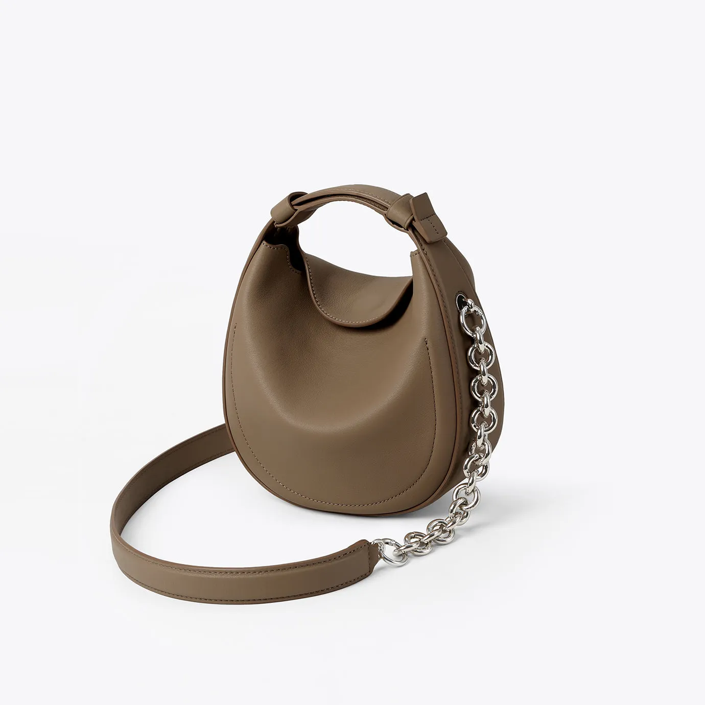 Noor Sac Rond Porté Épaule - Caramel