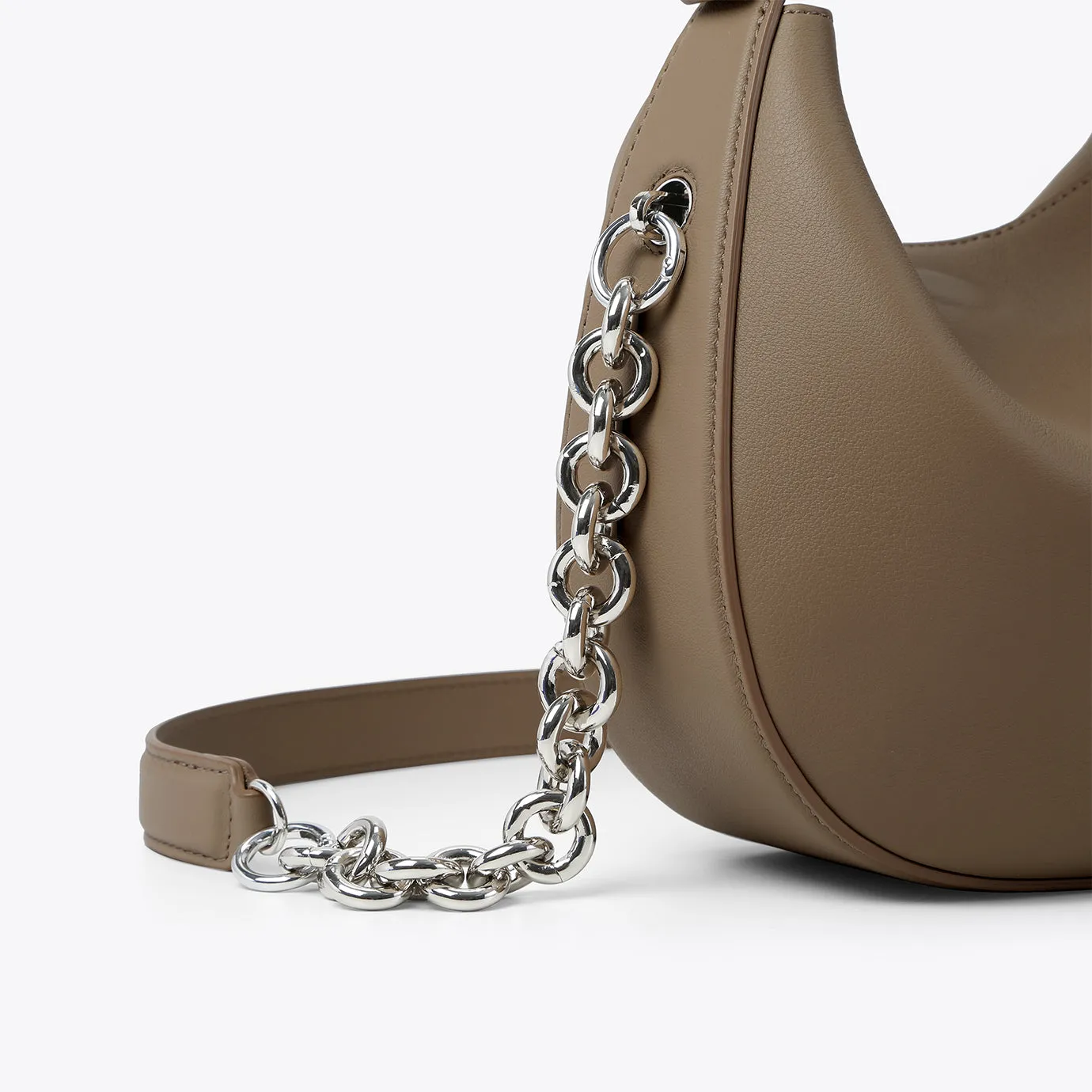 Noor Sac Rond Porté Épaule - Caramel