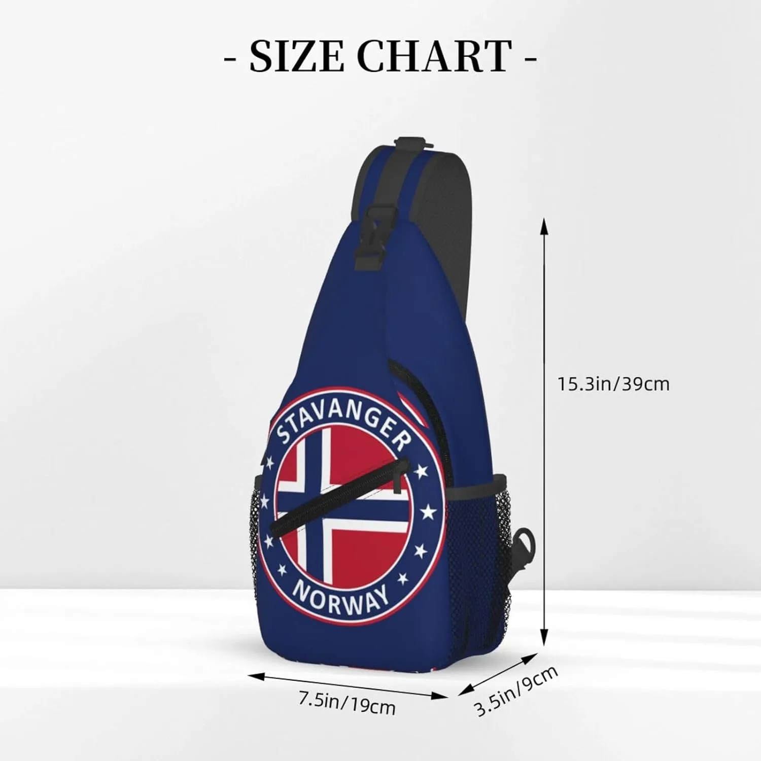 Norway Norwegian Flag Crossbody Bags Sling Backpack Cross Chest Bag Sports Shoulder Bag Gym Fanny Pack Adjustable Cycling Daypack Diagonally Rucksack for Running