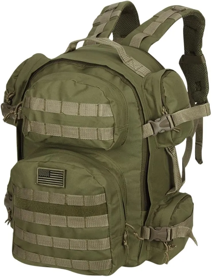 NPUSA Men's Large Expandable Tactical Molle Hydration ReadyBackpack Daypack Bag - Tan
