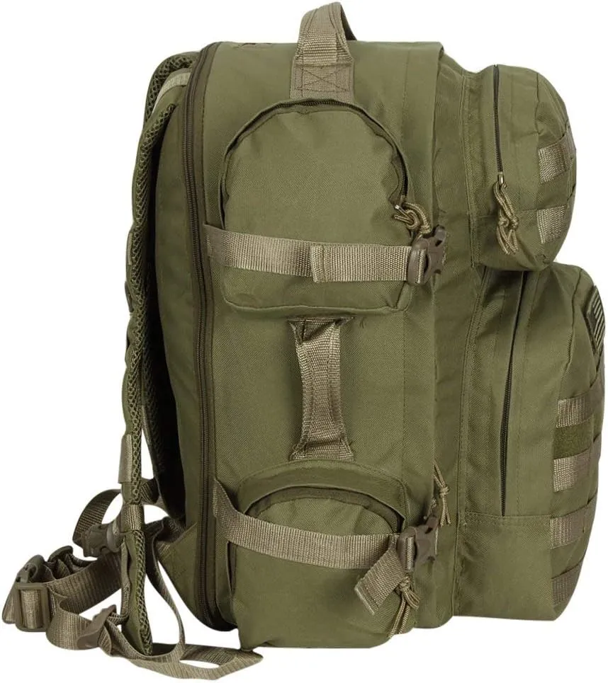 NPUSA Men's Large Expandable Tactical Molle Hydration ReadyBackpack Daypack Bag - Tan